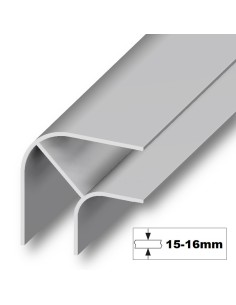 Perfil 90º R. Corto - Anodizado plata especial Camper y autocaravanas