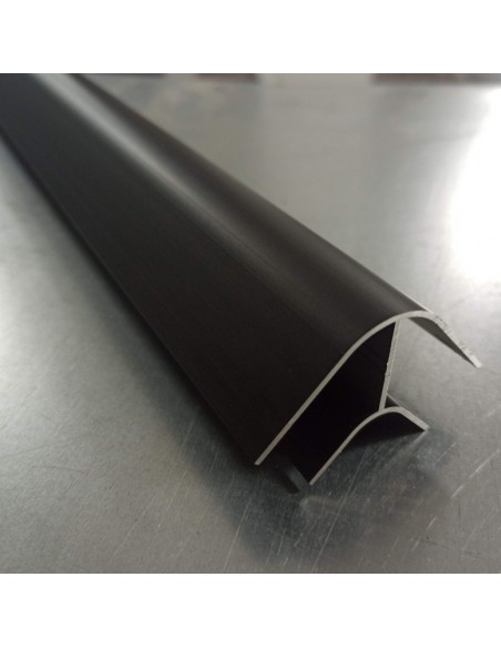 Perfil 90º R. Corto - Anodizado negro especial Camper y autocaravanas