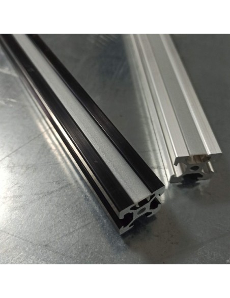 Tapa cubierta ranura 6mm slot cover PVC negro gris