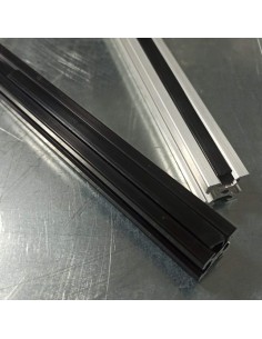 Tapa cubierta ranura 6mm slot cover PVC negro gris 2