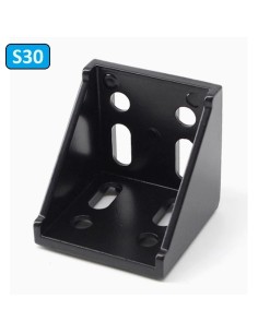 Escuadra fundición aluminio lacado negro 58x58x58mm 585858 Universal