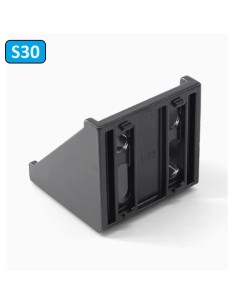 Escuadra fundición aluminio lacado negro 58x58x58mm 585858 Universal 2