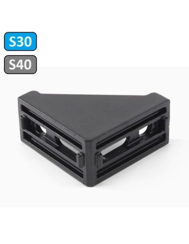 Escuadra de fundición de aluminio lacado negro 58x58x28mm 585828