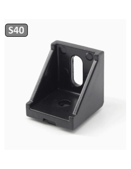 Escuadra fundición de aluminio lacado negro 40x40x35mm 404035