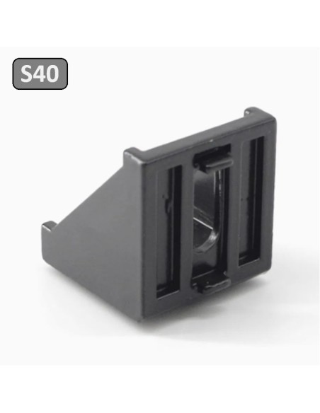 Escuadra fundición de aluminio lacado negro 40x40x35mm 404035