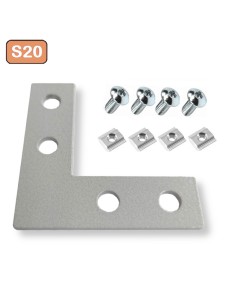 Escuadra lateral externa de acero al carbono - lacado gris