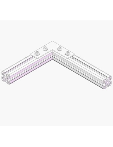 Escuadra lateral externa de acero al carbono - lacado gris PERFIL 4040