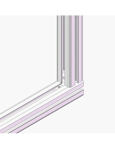 Conector interno 90 grados negro para perfiles aluminio S20 2020 2040