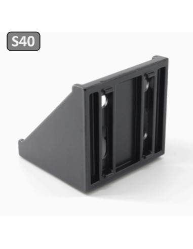 Escuadra de aluminio lacado negro 78x78x78mm 787878 Universal (8080)