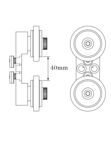 Sistema guiado lineal para perfiles de aluminio 4040 R8 Kit completo