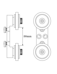 Sistema guiado lineal perfiles 4080 - Aluminio mecanizado y rodillos 2