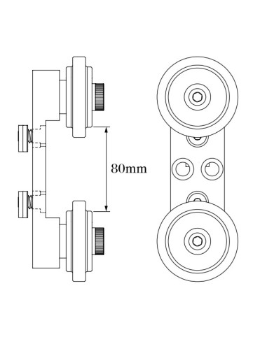 Sistema guiado lineal perfiles 4080 - Aluminio mecanizado y rodillos