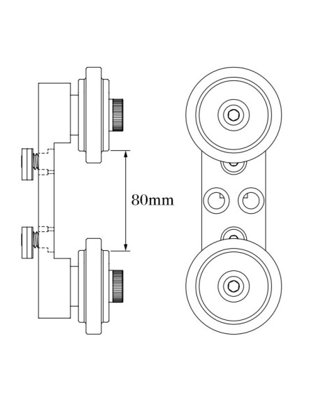 Sistema guiado lineal perfiles 4080 - Aluminio mecanizado y rodillos