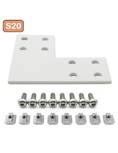 Escuadra lateral externa de acero al carbono - lacado gris 2040