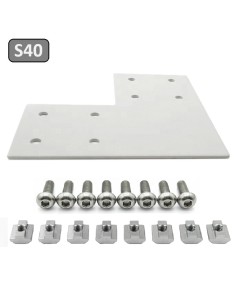 Escuadra lateral externa de acero al carbono - lacado gris PERFIL 4080