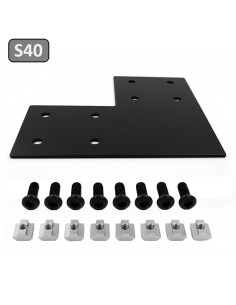 Escuadra lateral externa de acero al carbono lacado negro PERFIL 4080