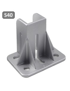 Base para fijación al suelo de estructura de perfil 4040