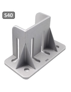 Base para fijación al suelo de estructura de perfil 4080