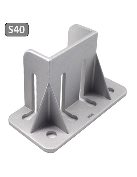 Base para fijación al suelo de estructura de perfil 4080