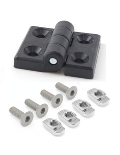 Bisagra nylon para perfiles ranurados (modulares) aluminio 3030 4040