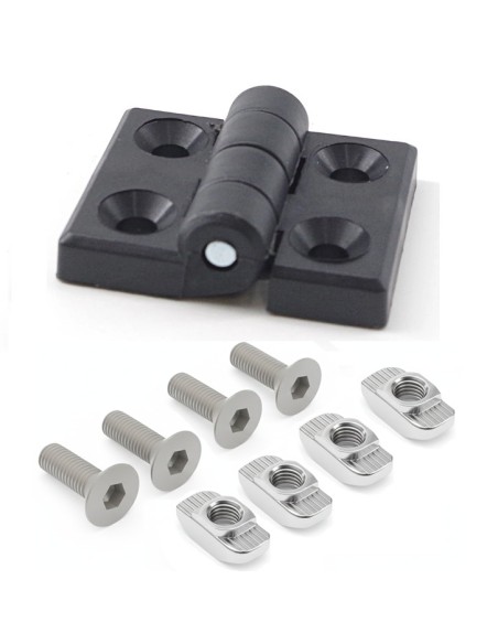 Bisagra nylon para perfiles ranurados (modulares) aluminio 3030 4040