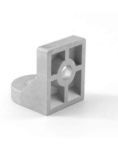 Kit unión giratoria anodizado plata para perfiles serie 40 (4040, 4080)