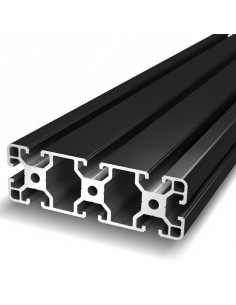 Perfil 40120 Aluminio 6063 T6 anodizado NEGRO, ranura 8mm
