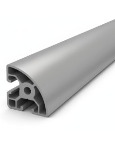 Perfil modular 4040R CURVO Aluminio 6063 T6 anodizado plata, R8 mm