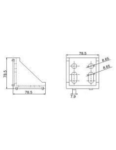 Escuadra de fundición de aluminio 78x78x78mm 787878 Universal (8080) 2