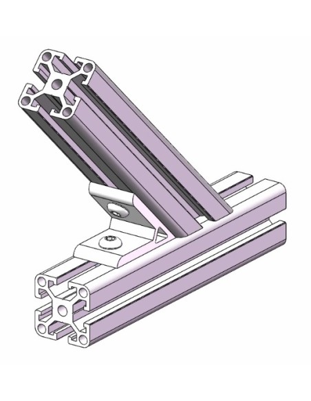 Escuadra de aluminio anodizado 60x22 45 grados Universal 3030 3060