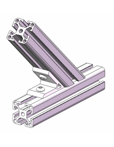 Escuadra de aluminio anodizado 60x32 45 grados Universal 4040 4080