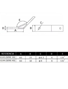 Escuadra de aluminio anodizado 135 grados Universal 4040 4080 2
