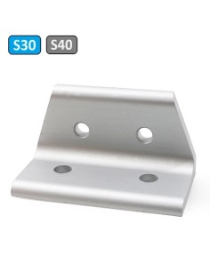 Escuadra de perfil bajo para transición entre perfiles 3060 y 4080