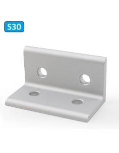 Escuadra de perfil bajo para unión a escuadra entre perfiles 3060