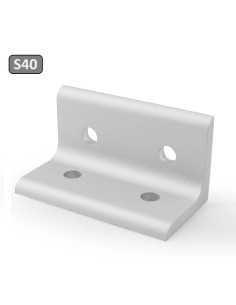 Escuadra de perfil bajo para unión a escuadra entre perfiles 4080 4T