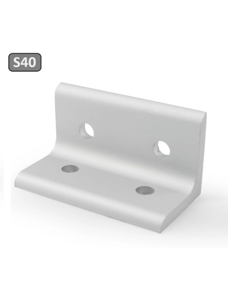 Escuadra de perfil bajo para unión a escuadra entre perfiles 4080 4T