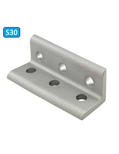 Escuadra de perfil bajo para unión a escuadra entre perfiles 3090