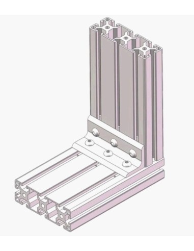 Escuadra de perfil bajo para unión a escuadra entre perfiles 3090