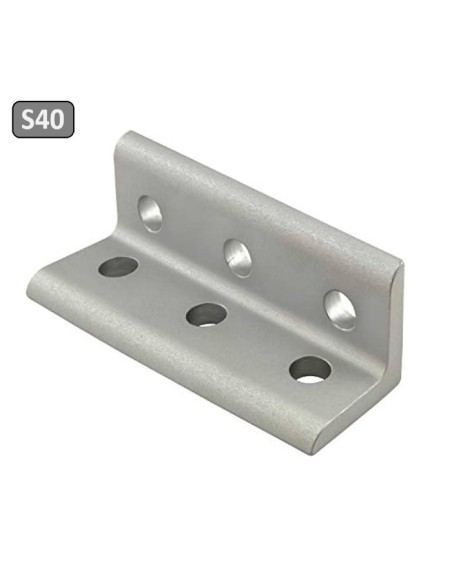 Escuadra de perfil bajo para unión a escuadra entre perfiles 40120 6T