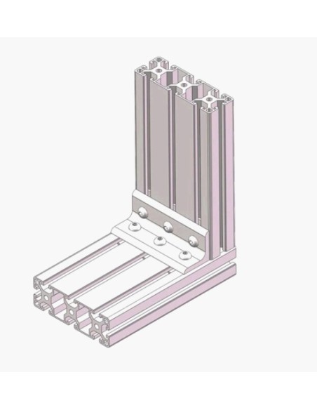 Escuadra de perfil bajo para unión a escuadra entre perfiles 40120 6T