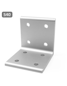 Escuadra de perfil bajo para unión a escuadra entre perfiles 4080 8T