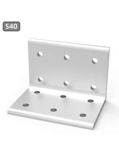 Escuadra de perfil bajo para unión a escuadra entre perfiles 40120 12T