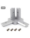 Kit conector de esquina interno - 3 vías - para perfil modular 4040
