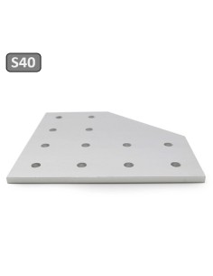 Escuadra lateral reforzada 160x160x6mm para perfiles 4080, 8080, 80160