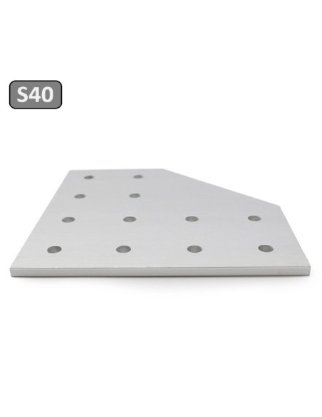 Escuadra lateral reforzada 160x160x6mm para perfiles 4080, 8080, 80160