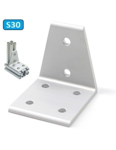 Escuadra de perfil bajo para transición entre perfiles 3060 y 3030