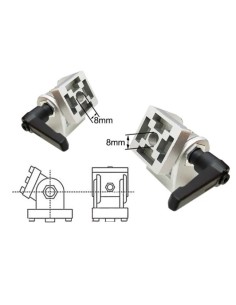 kit unión pivotante con manivela para perfiles 4040 2