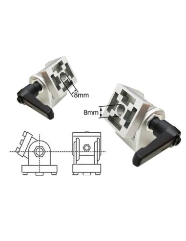 kit unión pivotante con manivela para perfiles 4040