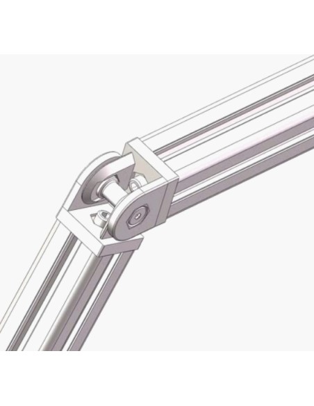 kit unión pivotante con manivela para perfiles 4040