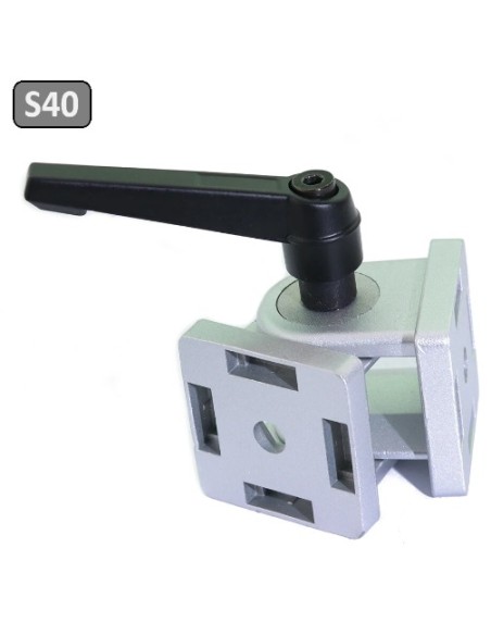 kit unión pivotante con manivela para perfiles 4040